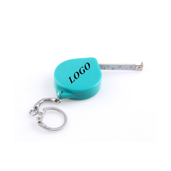 Mini tape measure keychain