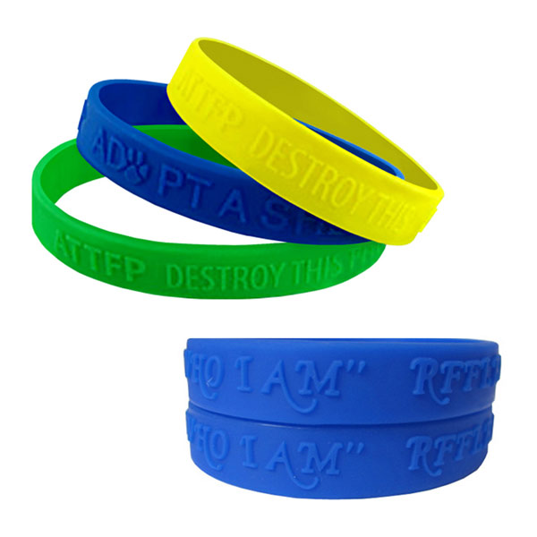 Embossed silicone bracelet