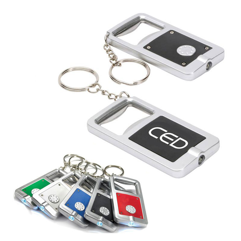 LED keychain with bottle opener