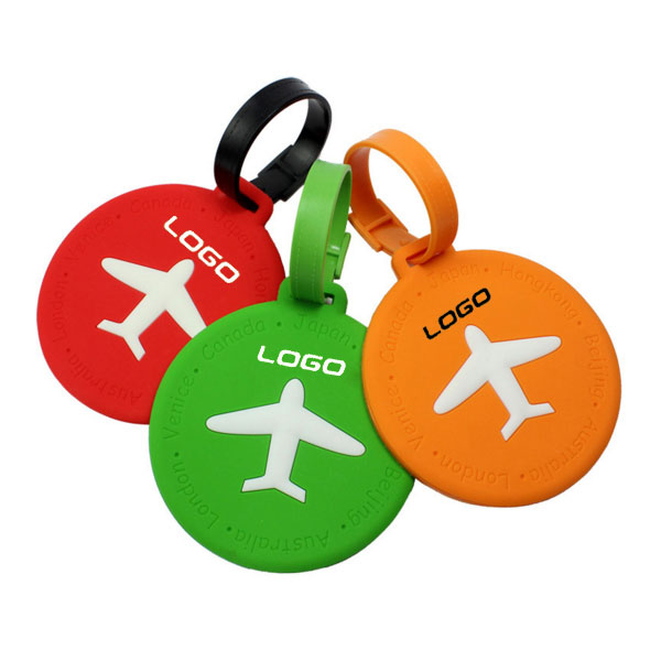 Round PVC luggage tag