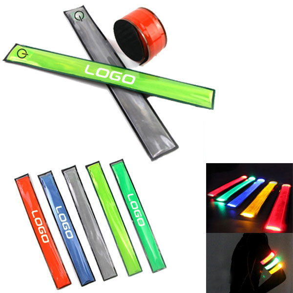 Reflective LED slap bracelet/armband