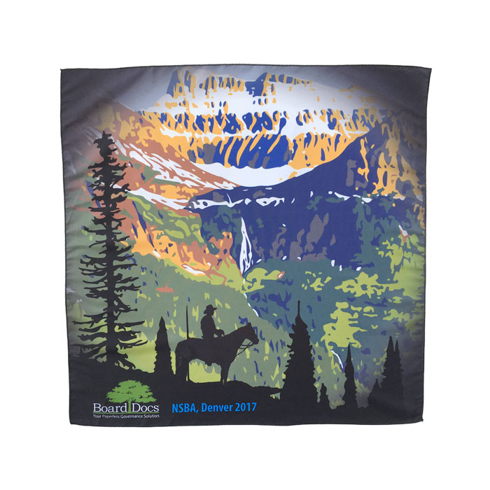 Full color imprint polyester bandana