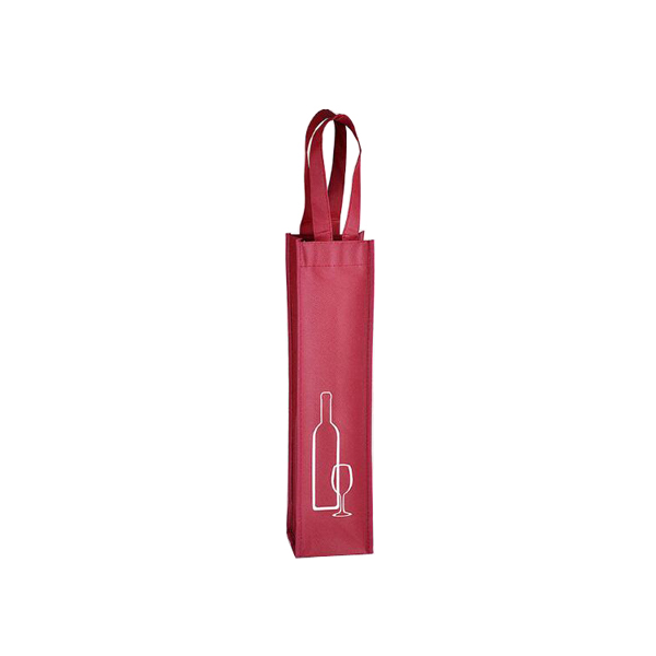 Single wine bottle tote bag