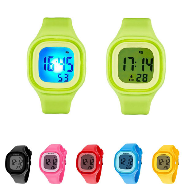 Silicone watch with LED light