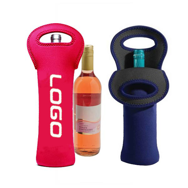 Neoprene wine bottle tote bag