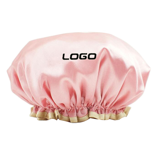 2-layer satin shower cap