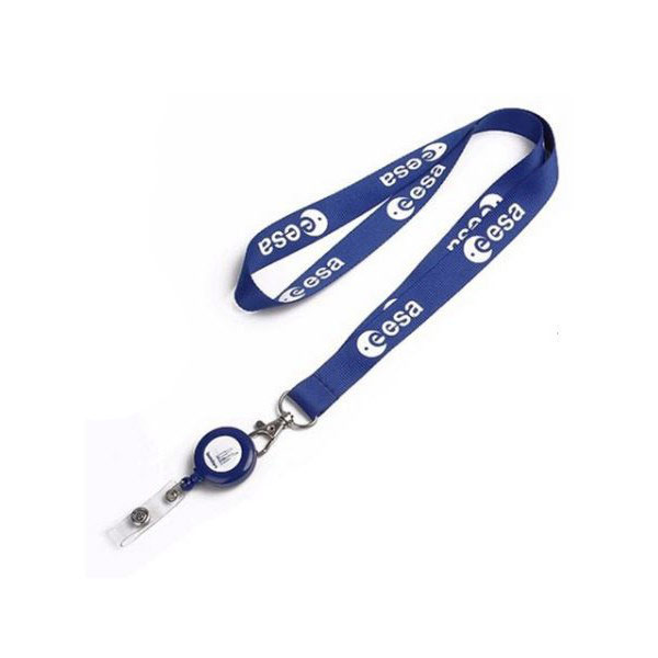 Lanyard with retractable badge reel