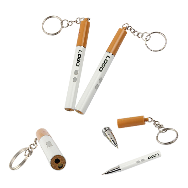 Cigarette Shaped Laser Pointer Keychain