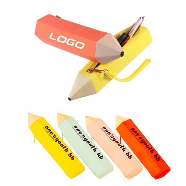 Silicone Pencil Shaped Pencil Case