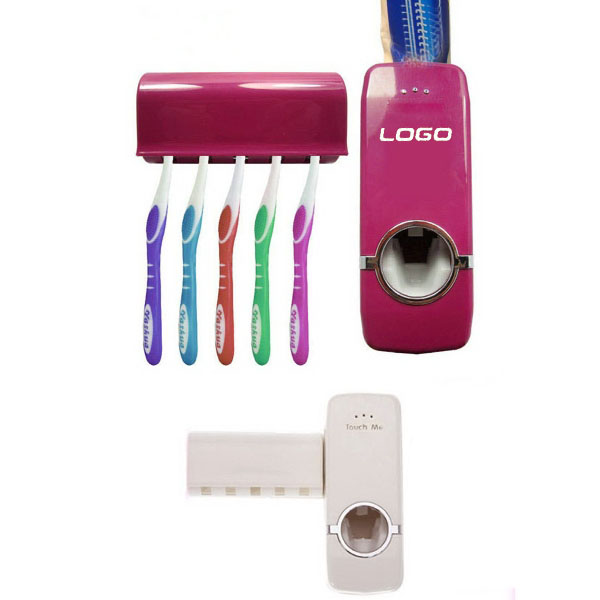 Toothpaste Dispenser and Toothbrush Holder Set