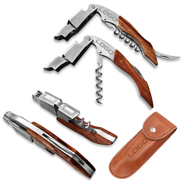 Rosewood Waiters Corkscrew with PU Pouch