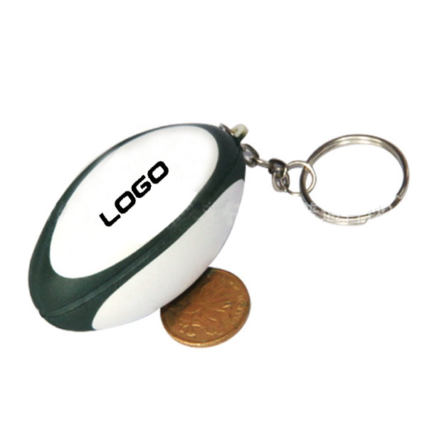 PU rugby stress ball keychain